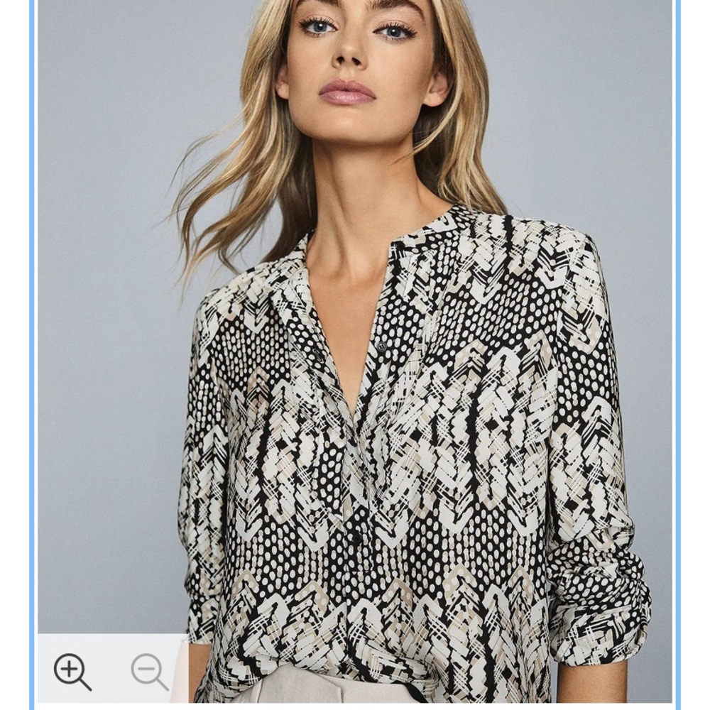 PRINTED BLOUSE BLACK